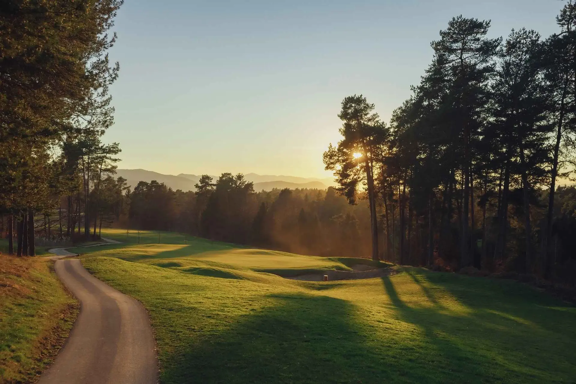Golf Arboretum at sunset